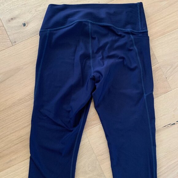 Under Armour Hight waisted Blue Cropped Compression Leggings L - Picture 2 of 5